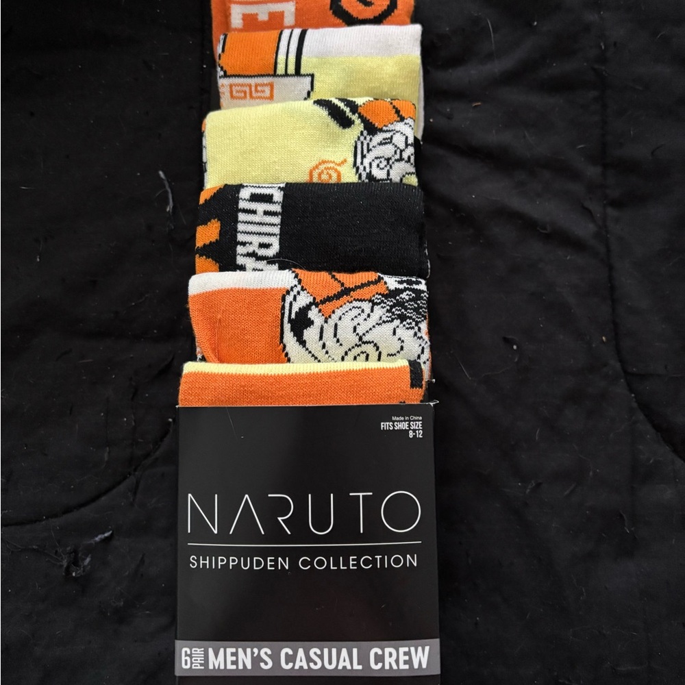 Casual Socks Orange Black Crew